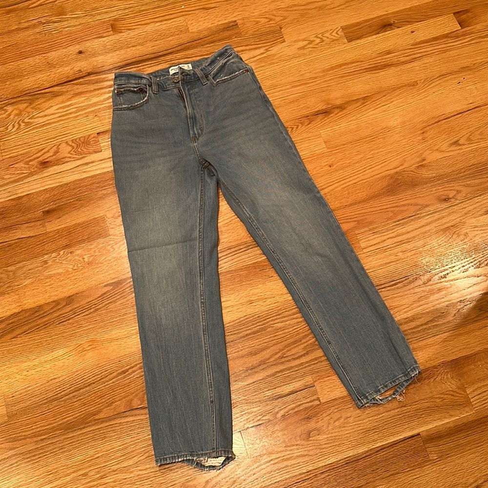 Abercrombie straight ankle jeans